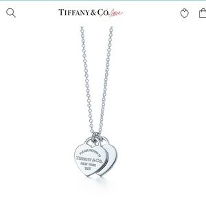 Tiffany&Co Double Heart Tag Pendant